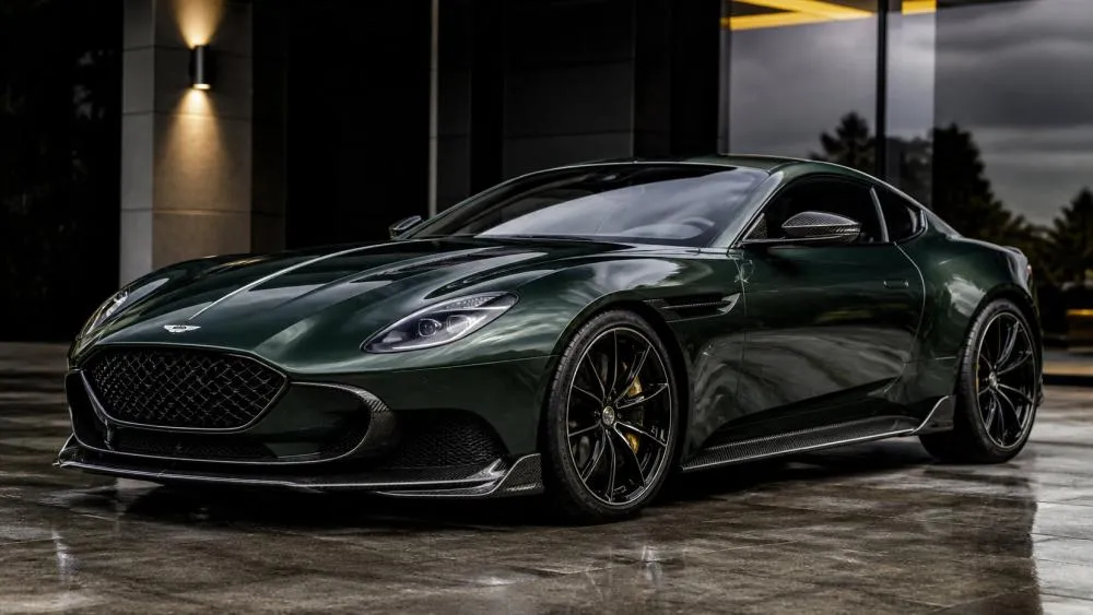 Luxury car with carbon fibre exterior details