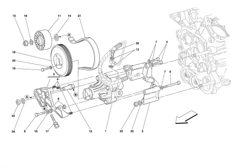 0053 POWER STEERING PUMP