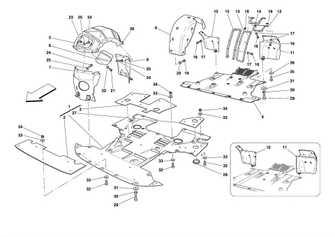 0105 FLAT UNDERTRAY AND WHEELHOUSES