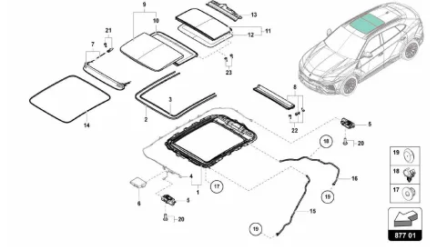 877.01.00-GLASS SUNROOF