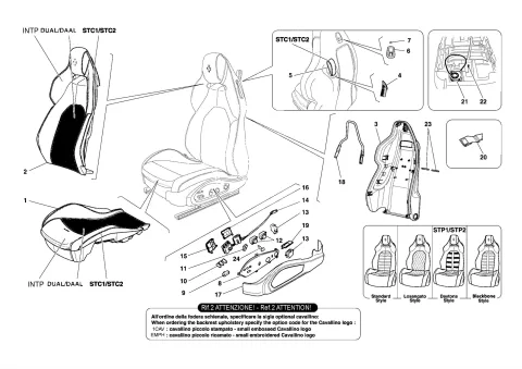 0125 FRONT SEAT - TRIM AND ACCESSORIES