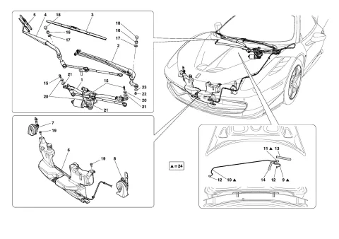 0126 - WINDSCREEN WIPER, WINDSCREEN WASHER AND HORNS
