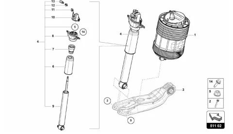 511.02.00-SHOCK ABSORBER REAR