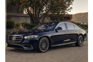 Luxury car parked outdoors showing premium exterior details