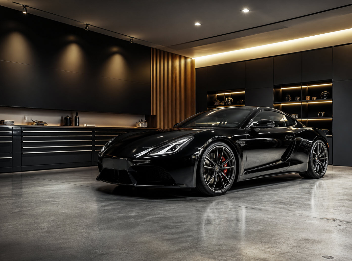 Carbon fiber rear spoiler for luxury cars